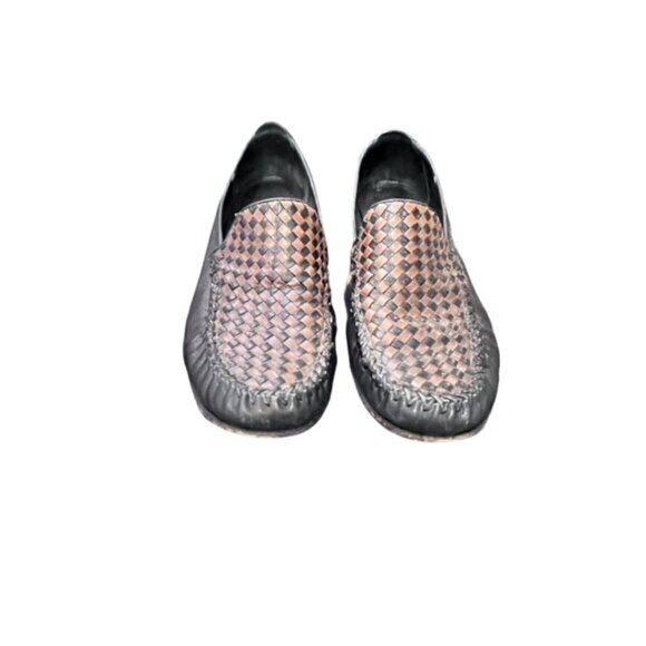 Cole Haan Men's Slip On Loafers Size‎ 9 B Black Brown Basket Weave Soft Leather - Picture 3 of 10